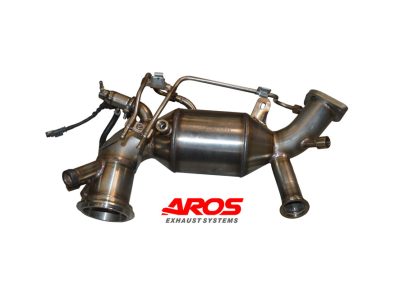 Impianto di scarico Downpipe per Alfa Romeo Stelvio 2.2 diesel AdBlue con catalizzatore sportivo, in acciaio inox