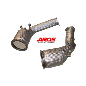 Coppia downpipe con catalizzatore e coibentazione per audi RS6 C8 
