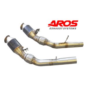 Coppia downpipe con catalizzatori per Alfa Romeo Stelvio Quadrifoglio 2.9i