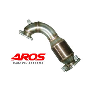 Downpipe con catalizzatore modello corto (flangia a bulloni) - Fiat 500 Abarth 1.4 Turbo 135 Hp 2008-2015