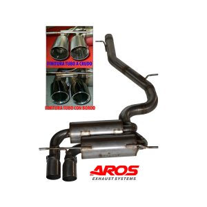 Centrale e finale on silenziatore e doppio terminale Ø76 per Audi A3 S3 8P