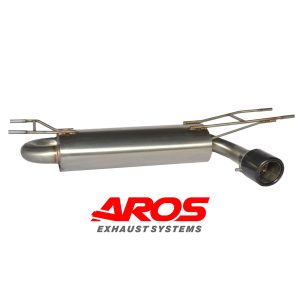 Finale con silenziatore con singolo terminale in carbonio