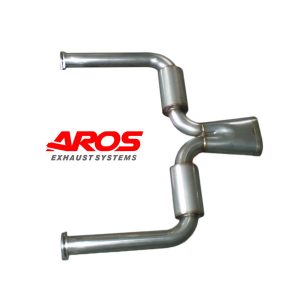 Finale silenziato con uscita centrale a papera (attacco a flangia)