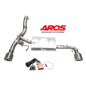 Finale silenziato con valvola e due terminali - Fiat 500 Abarth 1.4 Turbo 135 hp - 2008-2015