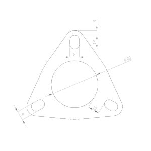 Flangia universale a 3 fori