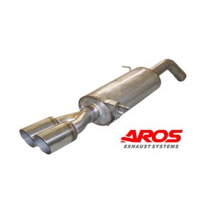 Finale con silenziatore con doppio terminale da Ø80