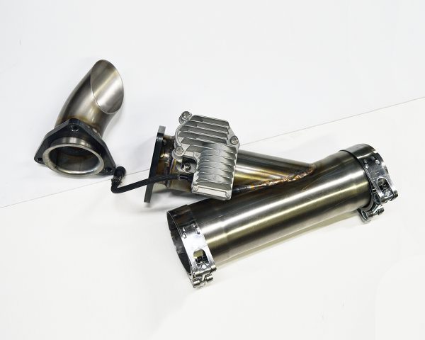 Kit bypass con valvola elettronica in acciaio inox di tipo AISI304 per modificare impianto di scarico