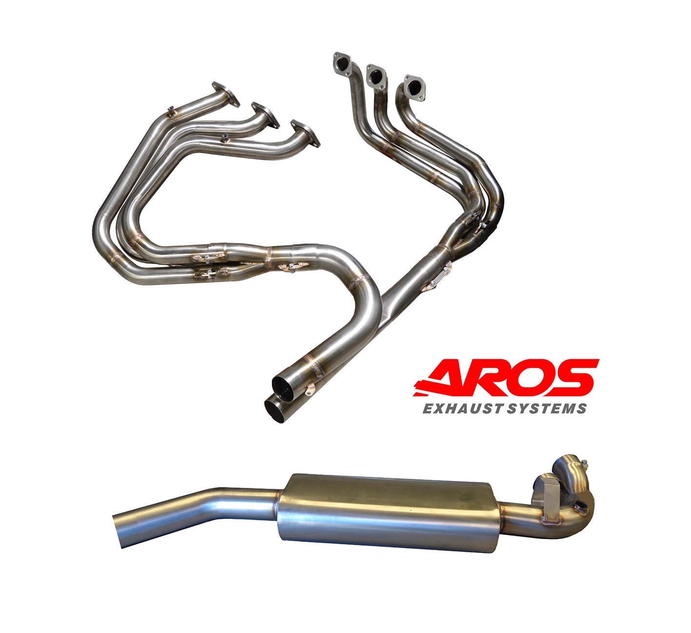 Coppia collettori 3-1 + finale silenziato (linea completa)