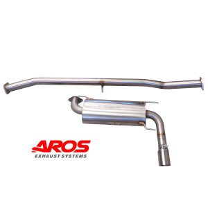 Sezione centrale e finale con silenziatore ovale uscita singola