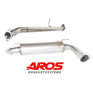 Sezione centrale e finale con silenziatore tondo uscita singola