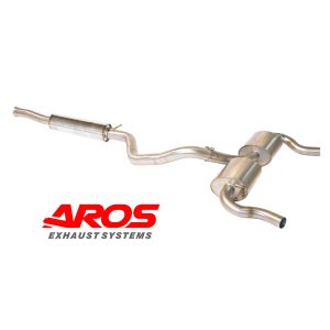 Sezione centrale con silenziatore e finale con doppia uscita silenziata