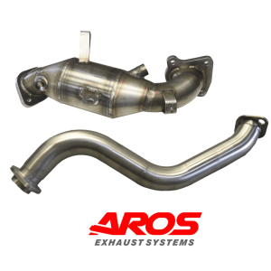 Downpipe con catalizzatore + frontpipe (riduzione strozzatura tra i due tratti)