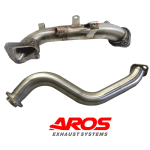 Downpipe senza catalizzatore + frontpipe (riduzione strozzatura tra i due tratti)