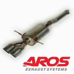 Silenziatore finale con doppio terminale diametro 90 mm