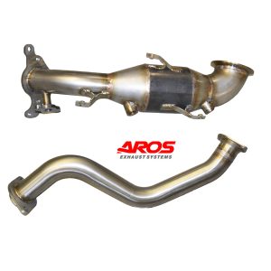 Downpipe con catalizzatore + frontpipe (riduzione strozzatura tra i due tratti)
