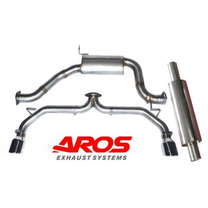 Centrale con due silenziatori e finale senza silenziatore Ø70 per Leon Cupra 5F 2.0 TSI 265/280 Hp 2013-2015